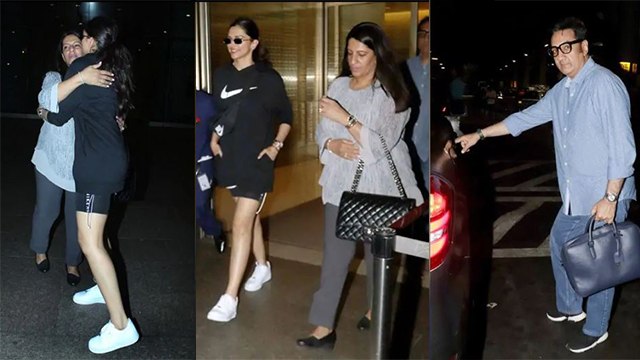 Deepika Padukone spotted with Ranveer Singh's parents at Mumbai airport | FilmiBeat