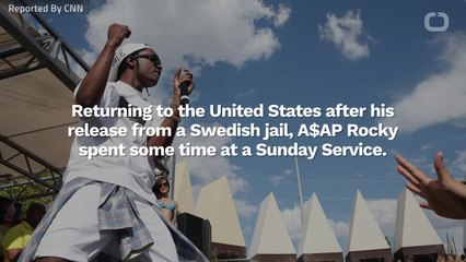 A$AP Rocky Back And Attending Kanye's Sunday Service