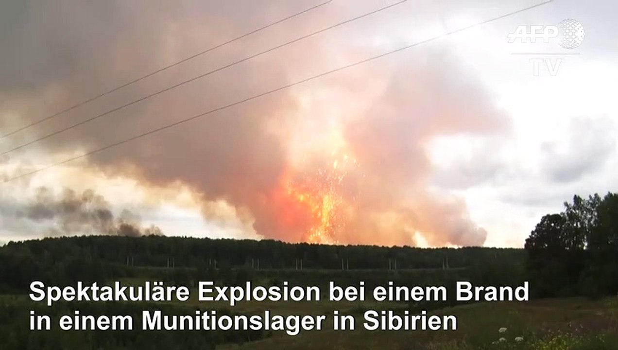 Gewaltige Explosion in russischem Munitionslager