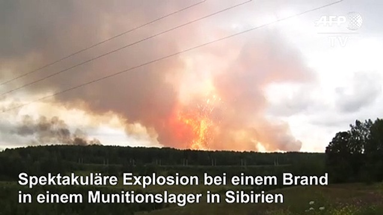 Gewaltige Explosion in russischem Munitionslager