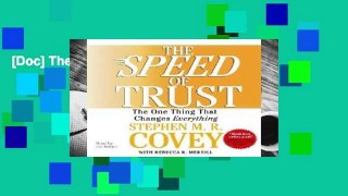 [Doc] The Speed Of Trust