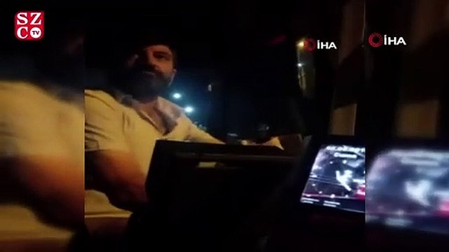 Otobüs şoförü yolcunun üzerine yürüdü