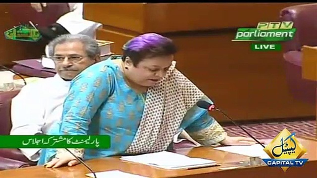Shireen Mazari Criticized On Opposition - Pakistan Joint Parliament Session