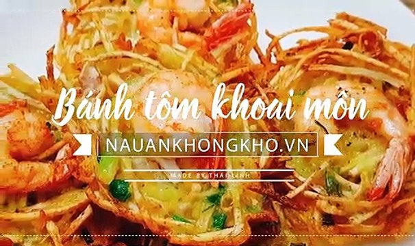Cách làm BÁNH TÔM khoai môn chiên giòn, thơm ngon dành cho gia đình dịp cuối tuần