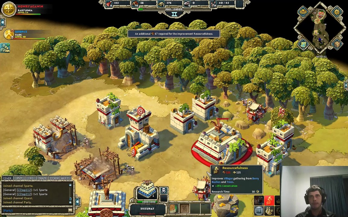 Getting rolled by zztop Babs vs Greeks Age of Empires Online