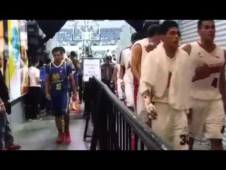 Alaska and Talk N Text going to their dugouts after the 1st half