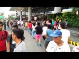 Fans outside the MOA Arena waiting for the Game 7 of PBA Philippine Cup finals