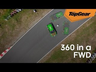 A 12-year-old does a 360 in a front-wheel-drive car