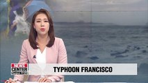 Flights, ferries cancelled in Busan as Typhoon Francisco moves north