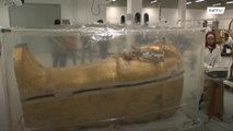 Giza museum begins restoring Tutankhamun's gilded coffin