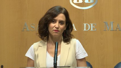Ayuso celebra el apoyo que le brinda Cs y Vox