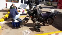 Motociclista fica ferido em acidente na Rua Rio da Paz