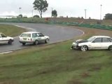 180sx and vl Turbo drift crash at oran park
