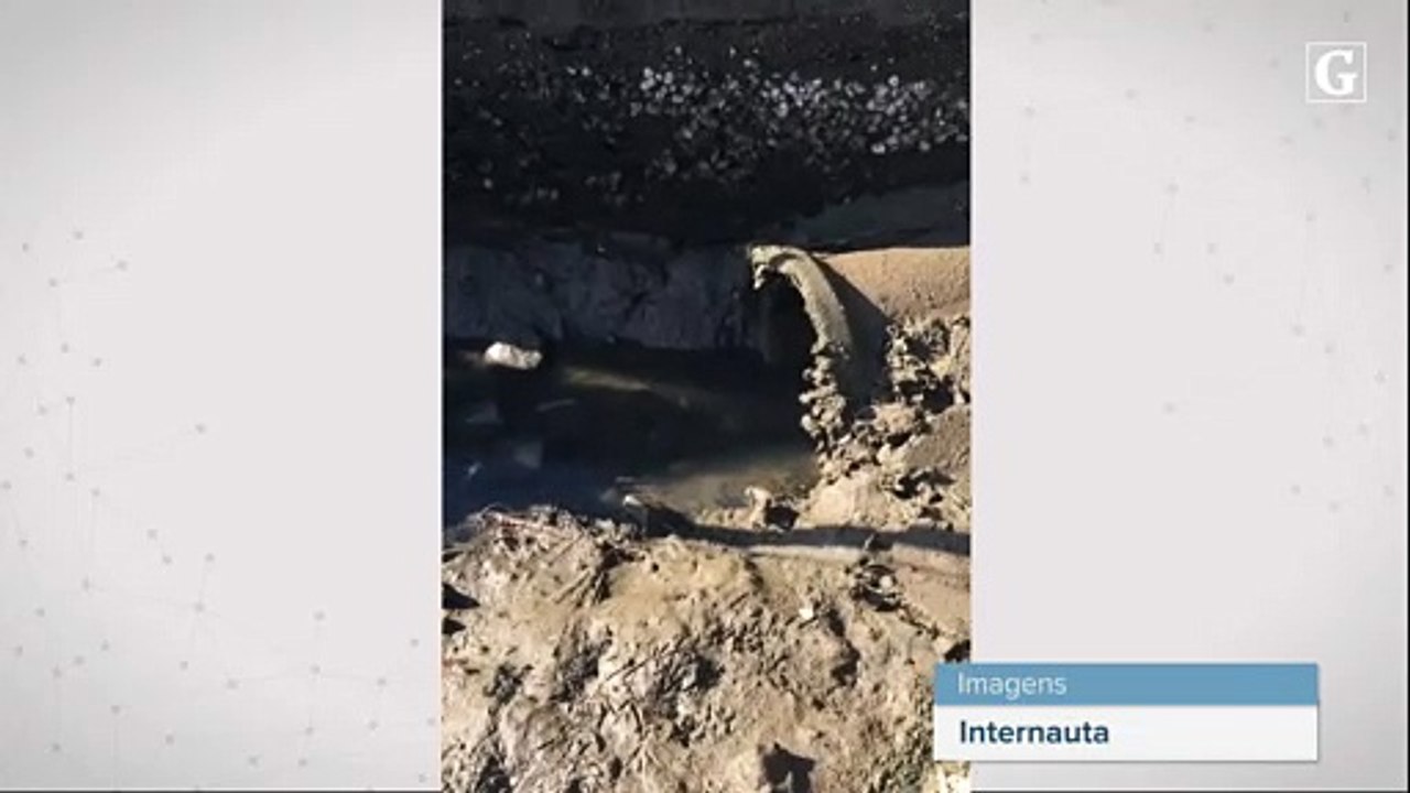 Esgoto em rede de drenagem na Praia do Canto