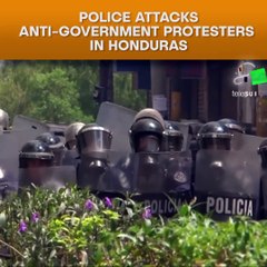 Police Attacks Anti-Government Protesters In Honduras