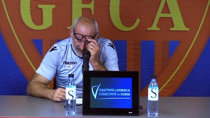 Le point presse du coach F. Ciccolini avant Gazélec Ajaccio / Avranches !