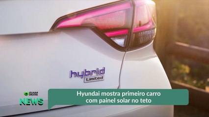 Hyundai mostra primeiro carro com painel solar no teto