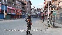 Deserted streets in Srinagar after India's Kashmir move