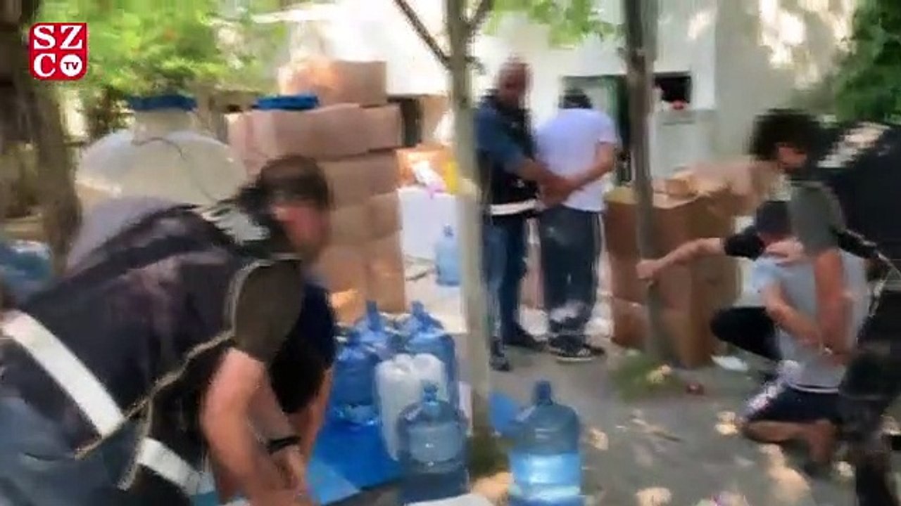 Lüks villaları sahte içki imalathanesine çevirmişler