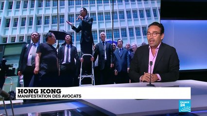Les avocats hongkongais dans la rue, "manifestation rare et emblématique"