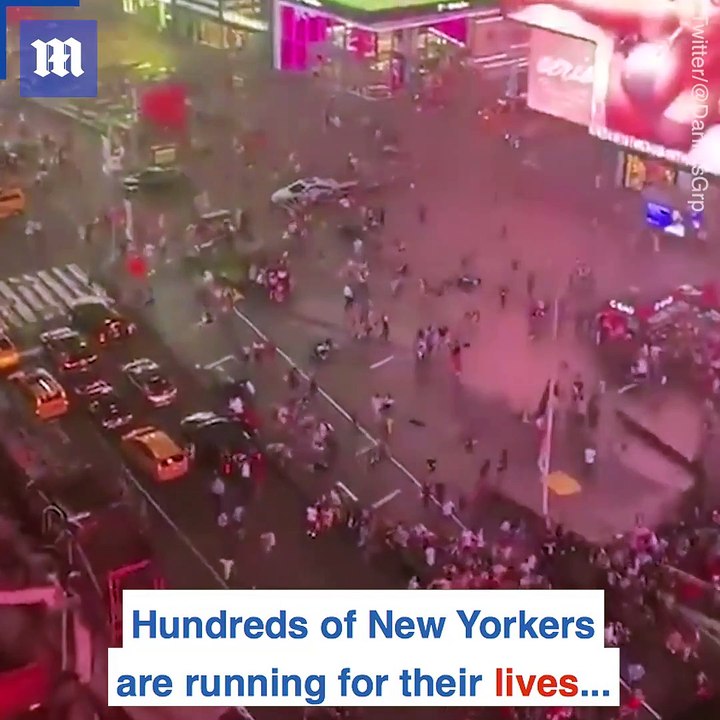 Blind panic as New Yorkers run for their lives in Times Square