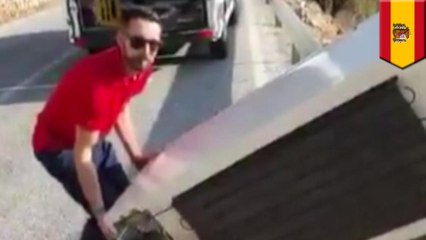 Man dumps fridge in ravine, cops make him haul it back up