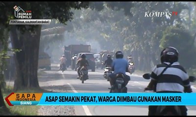 Asap Semakin Pekat, Warga Kota Pontianak Diimbau Gunakan Masker