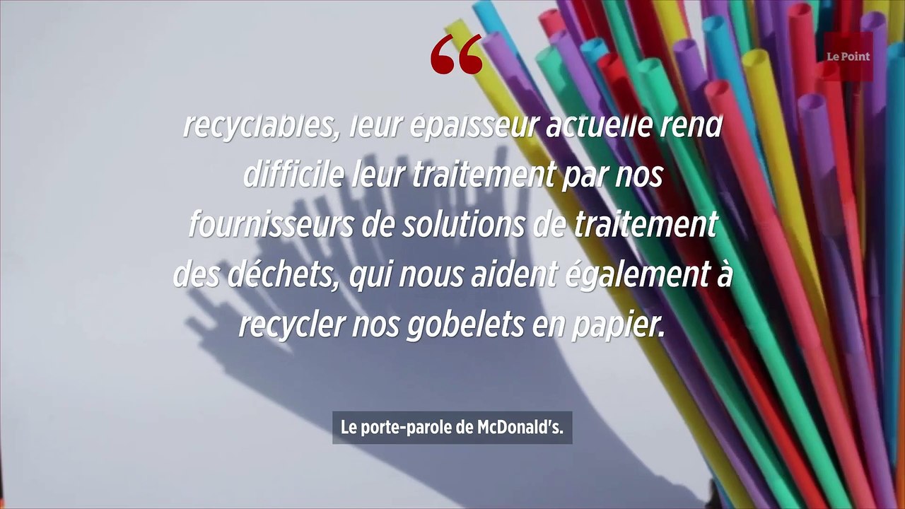 McDonald's remplace ses pailles en plastique re...