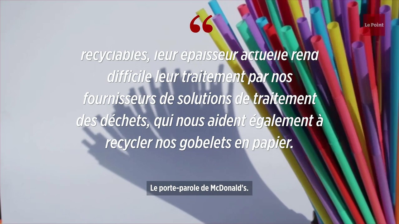 McDonald's remplace ses pailles en plastique recyclable par du papier qu'il ne peut pas recycler