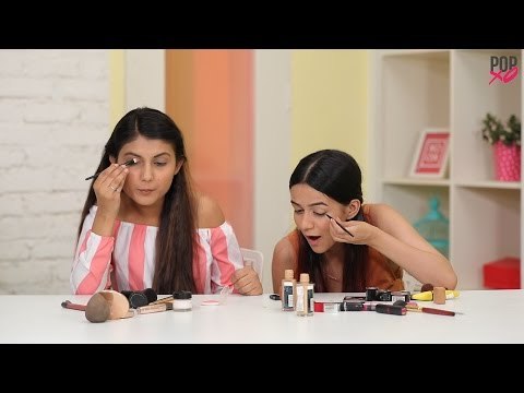Komal & Cherry Take On The Opposite Hand Makeup Challenge - POPxo