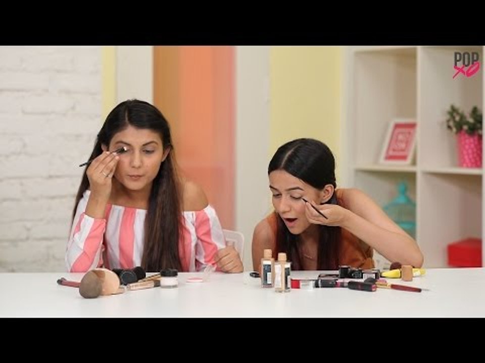 Komal & Cherry Take On The Opposite Hand Makeup Challenge - POPxo