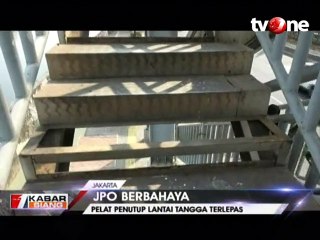 JPO Berbahaya di Cengkareng, Plat Lantai Banyak yang Hilang