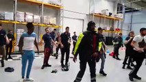 Une séance de réveil musculaire avec les joueuses de Metz Handball pour les employés de Lidl