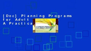 [Doc] Planning Programs for Adult Learners: A Practical Guide