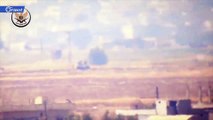 نسف دبابة لميليشيا أسد على محور قرية الزكاة شمالي حماة