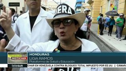 Honduras: policía vuelve a reprimir manifestación popular contra JOH