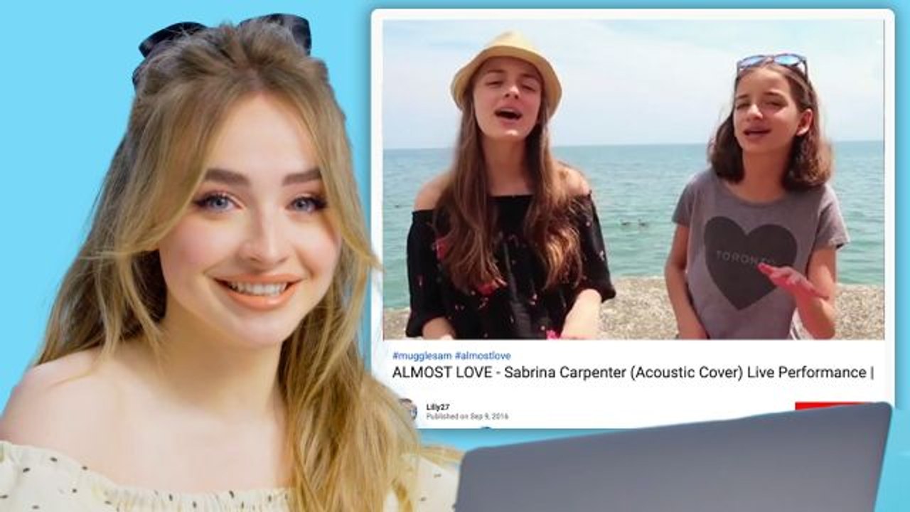 Sabrina Carpenter Watches Fan Covers on YouTube