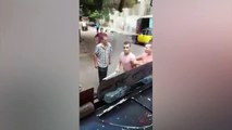 سقوط سائق بلطجى اعترض أتوبيس نقل عام بسيف فى الإسكندرية