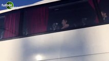 Olympiakos’ta takımı taşıyan otobüs trafikte kaldı
