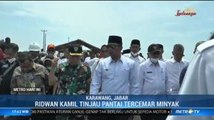 Ridwan Kamil Tinjau Lokasi Tumpahan Minyak di Karawang