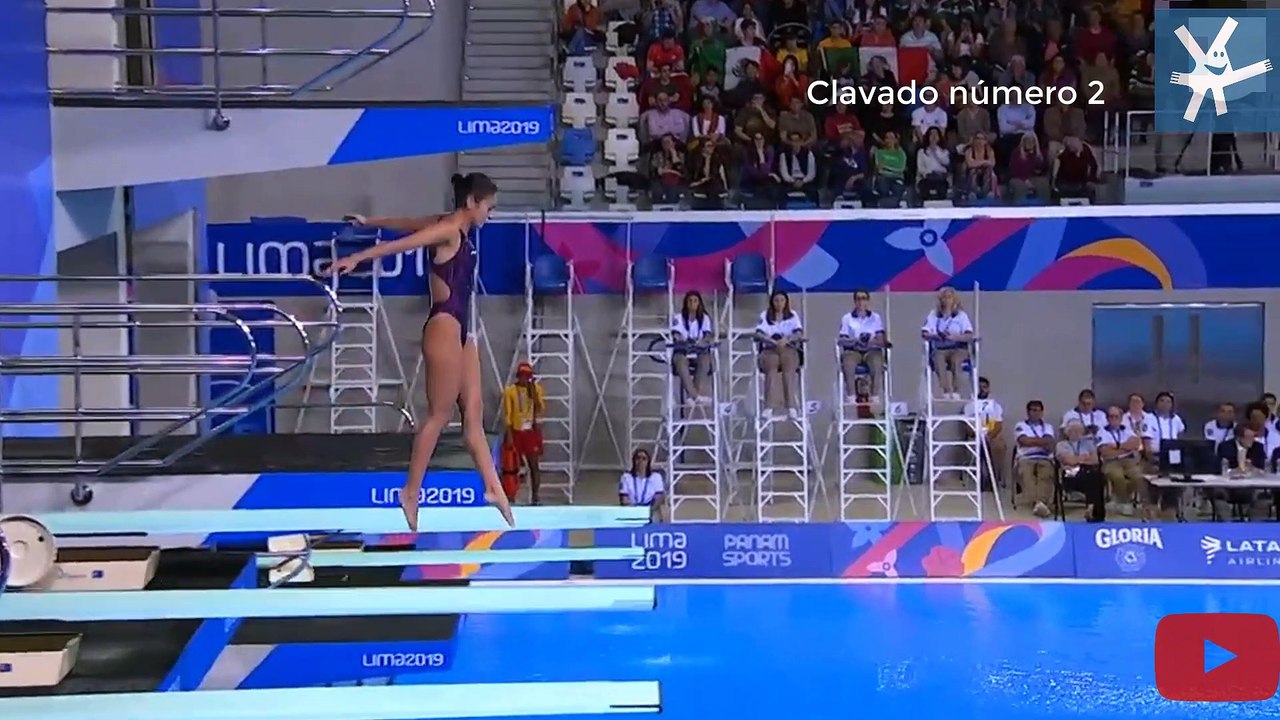 Paola Espinosa realiza clavado de “panzazo” en los Juegos Panamericanos