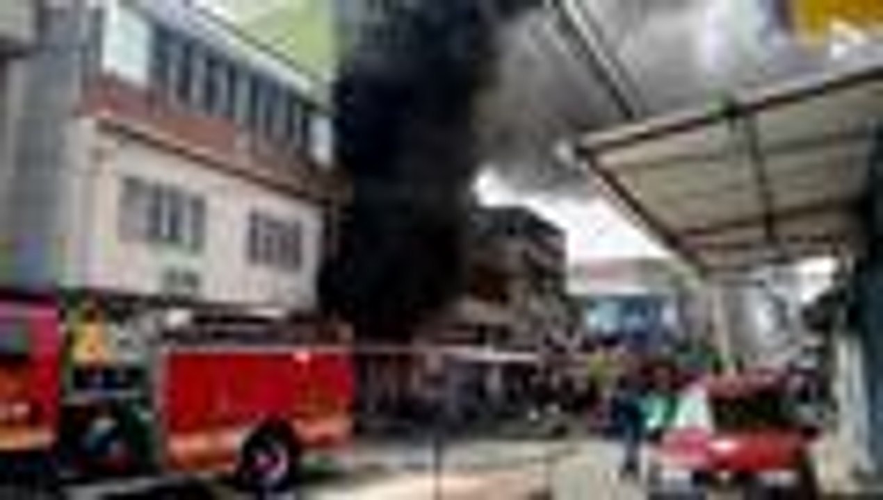 Incendio almacen de calzado centro