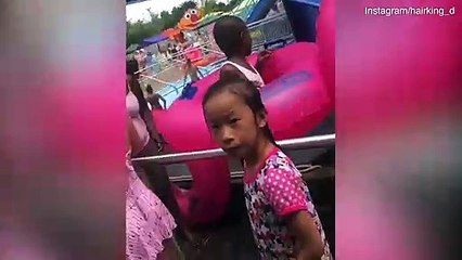 White woman shoves Muslim woman wearing burka at water park