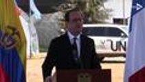 Video: en detalle, la visita del presidente Hollande a una zona veredal en el Cauca