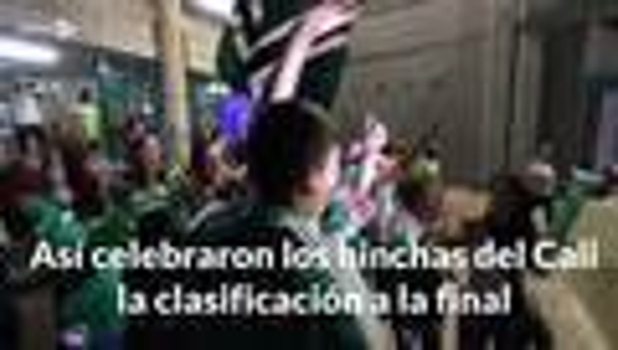 Hinchas del Deportivo Cali, felices por  la clasificación a la gran final