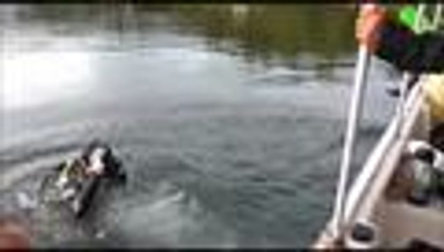 Los buzos de la Armada Nacional buscan a los desaparecidos del naufragio en Guatapé