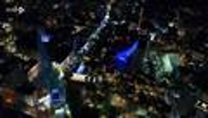 Así se ve desde el aire el alumbrado navideño de Cali