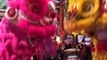 Leones y dragones reciben el año nuevo en el barrio chino de México
