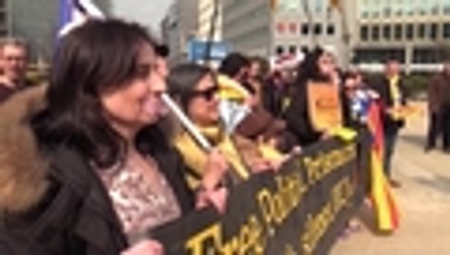 Movilizaciones en Bruselas tras arresto de Puigdemont