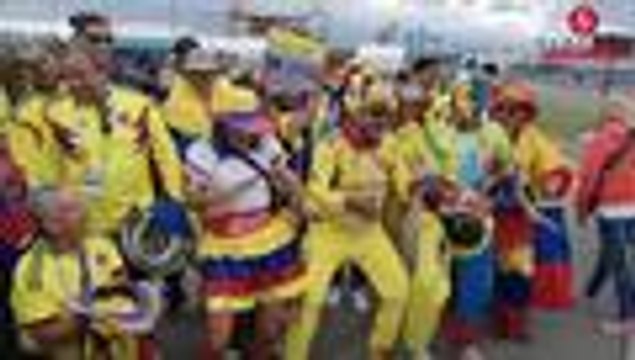 Baile, alegr√≠a y salsa se toman los alrededores del estadio donde jugar√° la Selecci√≥n Colombia